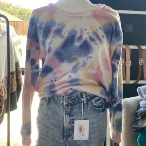 Pink tie-dye sweatshirt